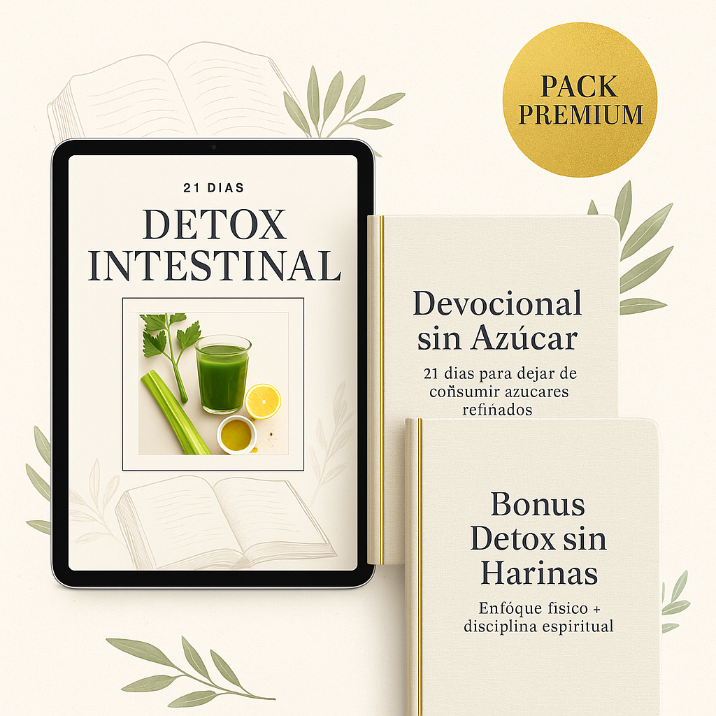 ✨ Pack Premium: Detox Intestinal + Devocional sin Azúcar + Bonus sin Harinas