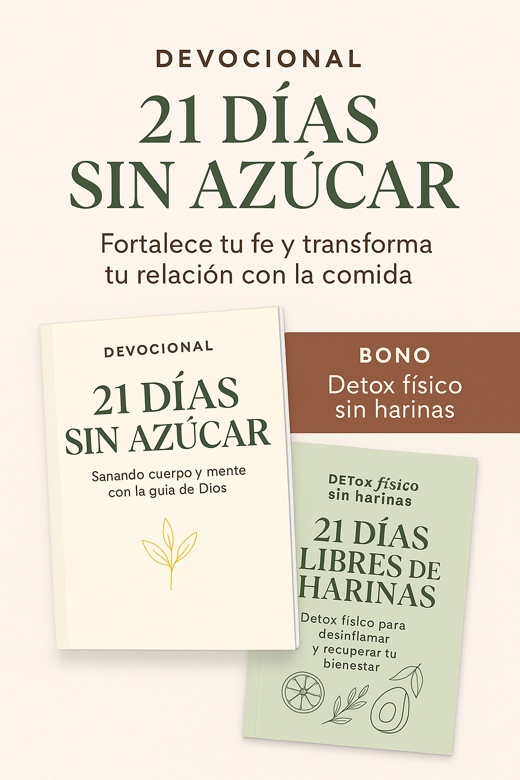 21 DÍAS SIN AZÚCAR – Devocional + Detox físico sin harinas (BONO exclusivo)